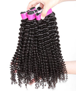 Natural Color Curly Brazilian Hair Weaves
