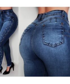 Women's Riveted High Waist Jeans