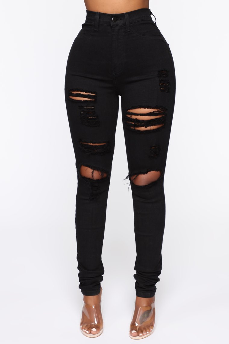 Black Ripped Jeans for Women