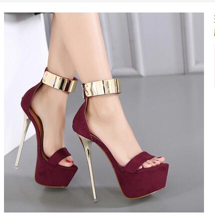 Women's Ankle Strap Erotic High Heels with Platform