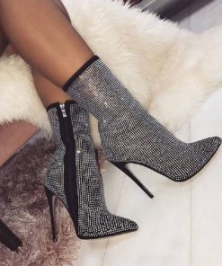 Women's Queen of the Night Rhinestones Ankle Boots
