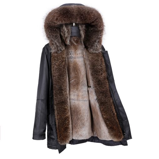 Mens's Raccoon Winter Fur Jacket